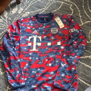 Adidas Bayern Munich Red and Blue Camouflage Jersey